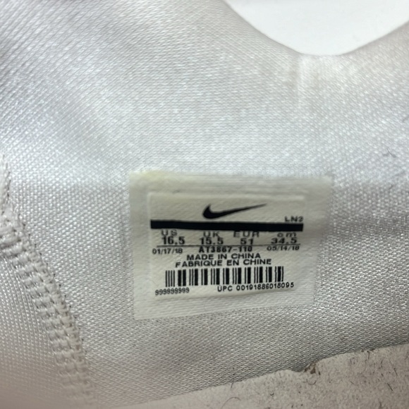 Nike Zoom Hyperdunk White Sneakers with Red Swoosh Size 16.5 - Picture 7 of 7